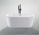 Interiorblue oval tub with black filler, IB2522s